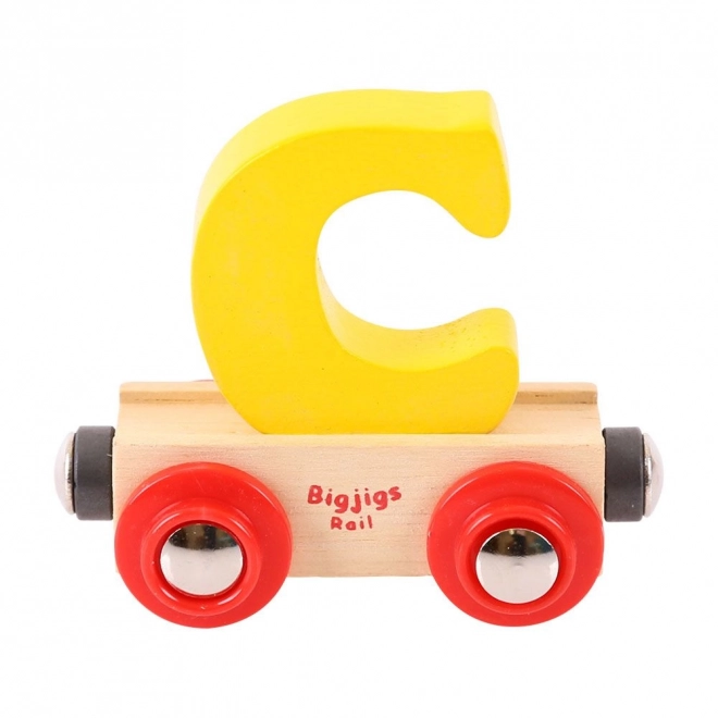 Bigjigs Rail Wagon literka drewnianej kolejki - Litera C