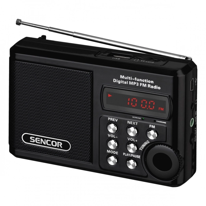 SRD 215 B Radio kieszonkowe Mp3,USB, gniazdo na kartę SD Bateria litowa do 10 godzin pracy