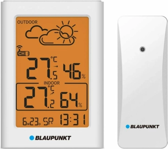Stacja meteorologiczna z bezprzewodowym czujnikiem BLAUPUNKT WS15WH
