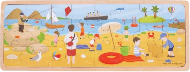 Drewniane puzzle Na plaży