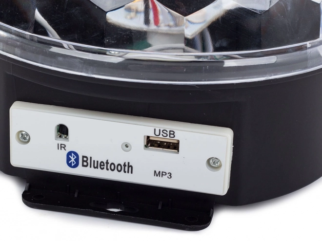 Led dyskotekowa kula usb mp3 projektor z bluetooth i laserem