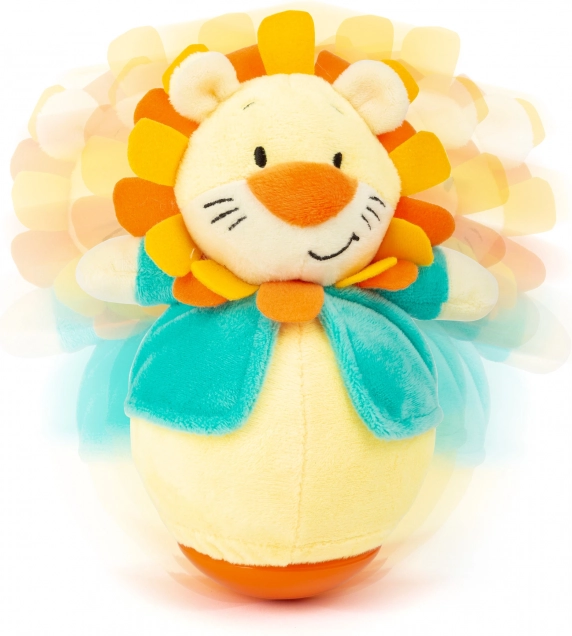 pluszowy kołyszący się lew Small Foot z samokołyszącą podstawą