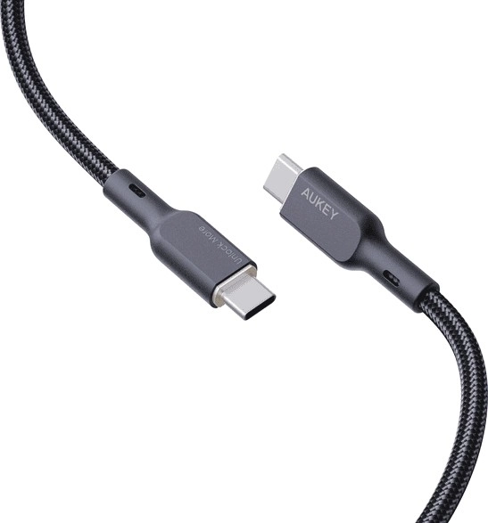 Przewód USB-C z kevlarem AUKEY, 1m, 5A, 100W PD