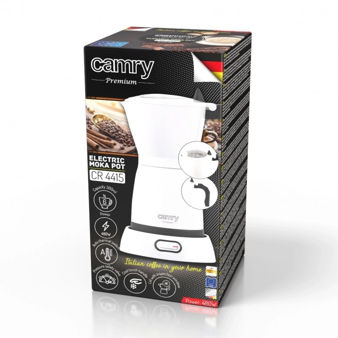 Elektryczny czajnik moka Camry Premium biały