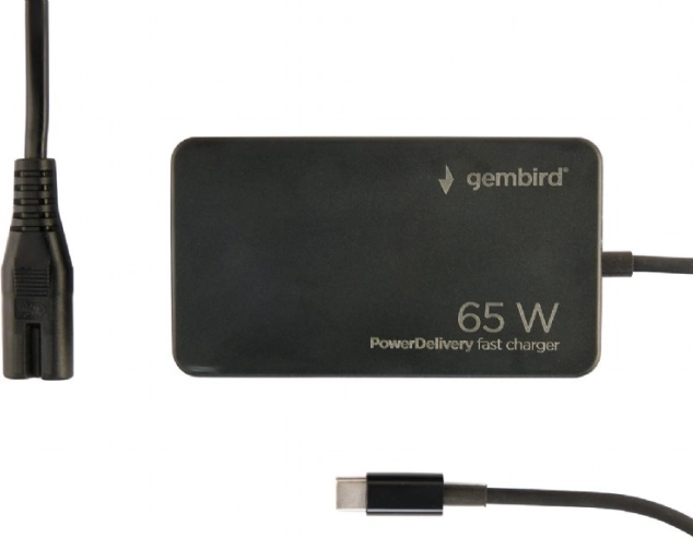 uniwersalna ładowarka USB‑C 65 W z szybkim ładowaniem, czarna