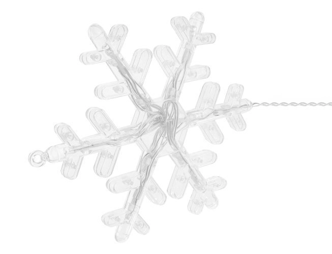 LED kolorowy zawieszka z płatkami śniegu i gwiazdkami - 5 m, 138 LED