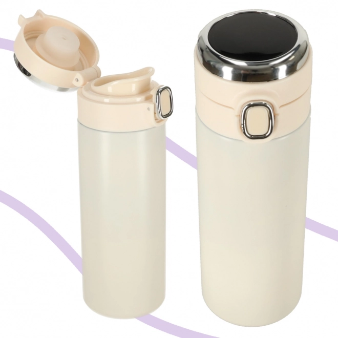 Termokubek z ustnikiem LED 420 ml beżowy