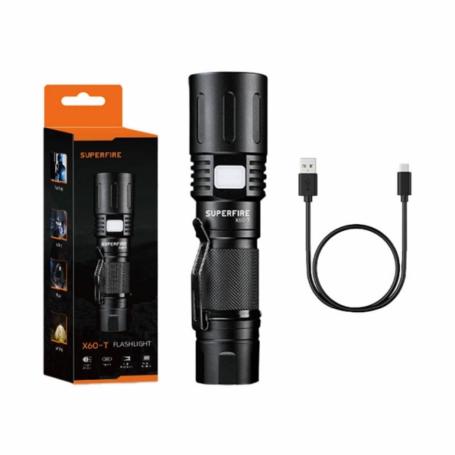Latarka Superfire X60-T USB ładowanie, 1500lm