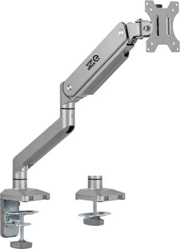 Ergonomiczne ramię do monitora z gazową sprężyną Ergo Office Srebrny