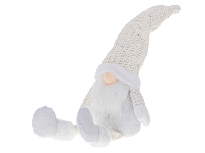 Świąteczny skrzat z białą brodą 47cm