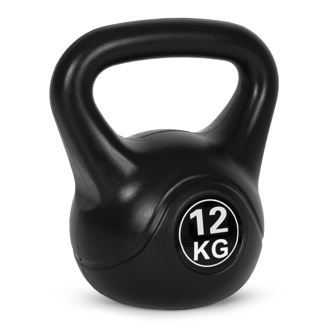 Kettlebell do ćwiczeń czarna - 12kg