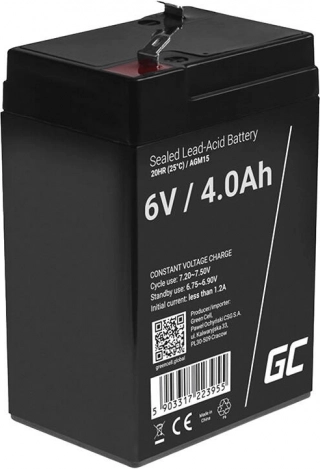 Bezobsługowy akumulator Green Cell AGM 6V/4Ah
