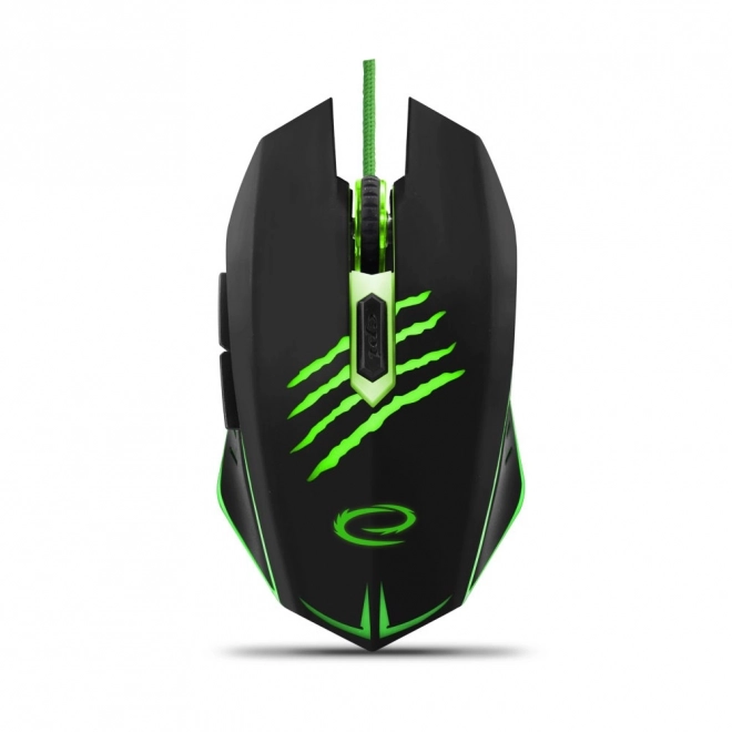 Przewodowa mysz do gier 6d optyczna usb mx209 claw zielona