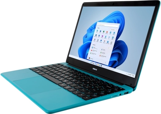 Umax VisionBook 14WRx turkusowy – 14,1" notebook z Full HD IPS, Intel Celeron i Windows 11 Pro