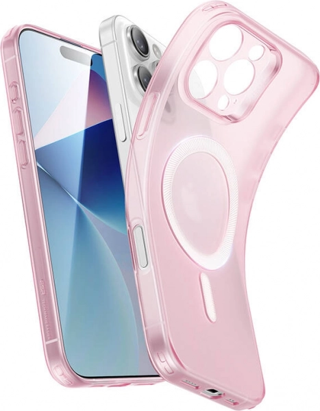 Przezroczyste etui ESR Zero Clear HaloLock do iPhone 16 Pro różowe