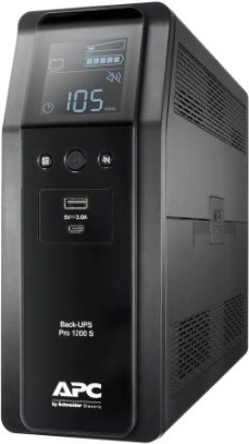 Zasilacz awaryjny APC Back‑UPS Pro 1200VA (720 W) z AVR i LCD, 6× C13