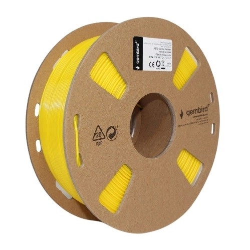 Filament do drukarki 3D PETG 1.75mm 1kg żółty