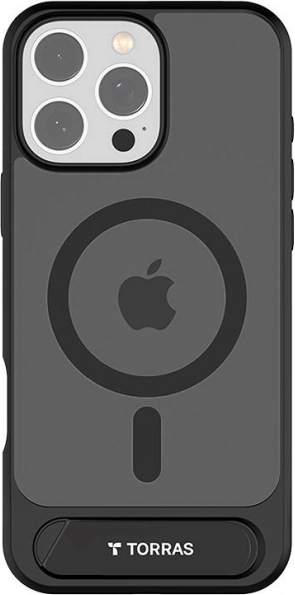 Etui Torras Pstand z magnetyczną podstawką do iPhone 16 Pro Max – czarne