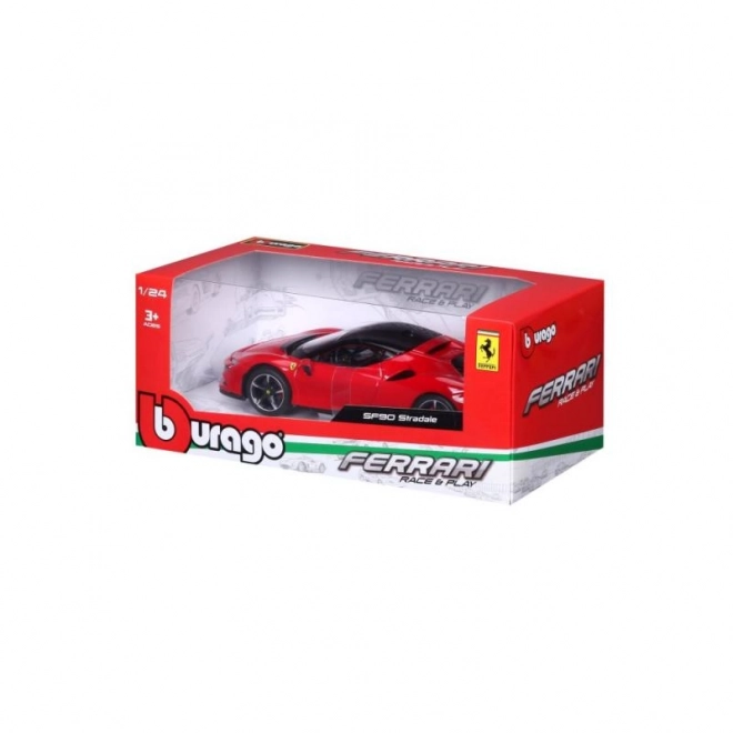 Bburago 1:24 Ferrari Top SF90 Stradale Czerwony