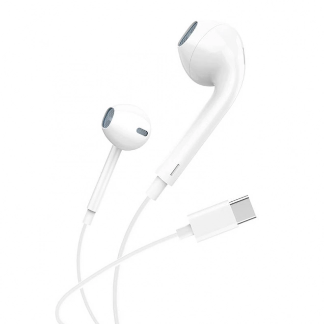 Słuchawki douszne, przewodowe Foneng T15, USB-C, 1,2 m (biała)