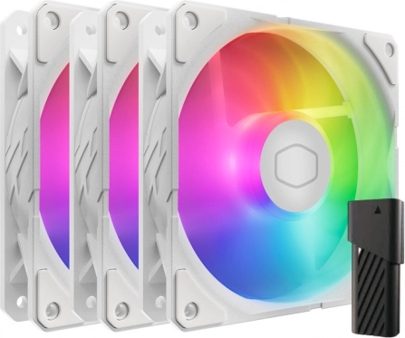 Wentylatory Cooler Master SickleFlow Edge 120 ARGB White – zestaw 3 szt.