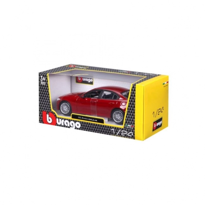 Bburago 1:24 Alfa Romeo Giulia (2016) Metallic czerwony 18-21080
