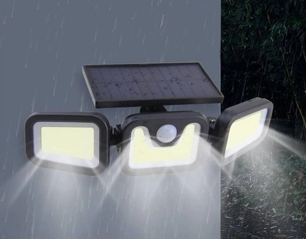Solarna lampa uliczna z czujnikiem ruchu i pilotem zdalnego sterowania