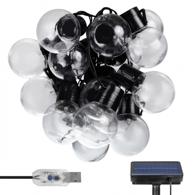 Girlanda ogrodowa solarna 2w1 LED MCE424 7m kule