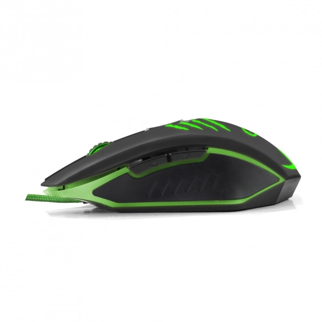 Przewodowa mysz do gier 6d optyczna usb mx209 claw zielona