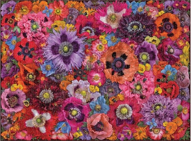 Galison puzzle pszczoły wśród kwiatów maku – 1000 elementów