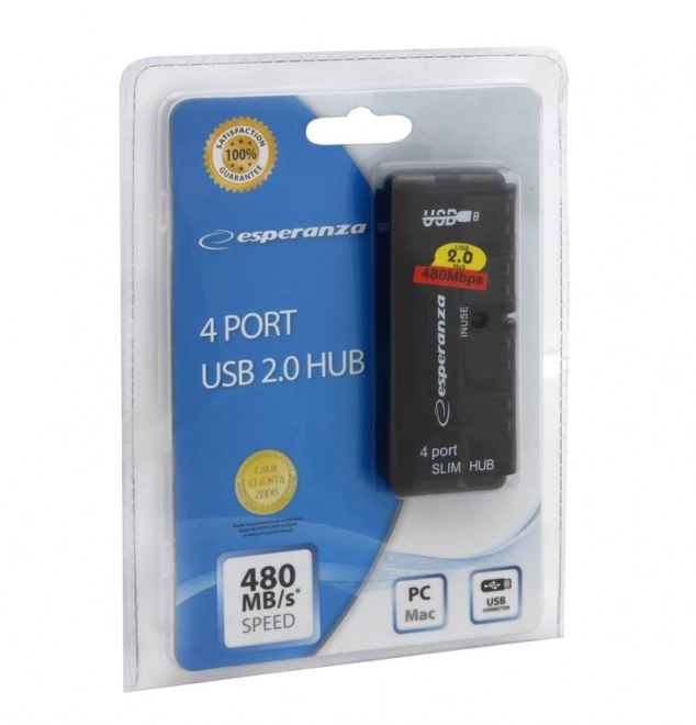 Rozdzielacz USB Esperanza 4 Porty 2.0