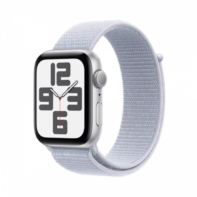 SE GPS Zegarek, 44mm aluminiowa obudowa, srebrny kolor z niebieskim sportowym paskiem