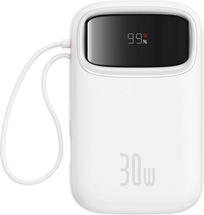Baseus QPow 2 powerbank 10000 mAh, 30 W, USB‑C (biały)