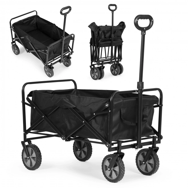 ModernHome Składany wózek transportowy czarny