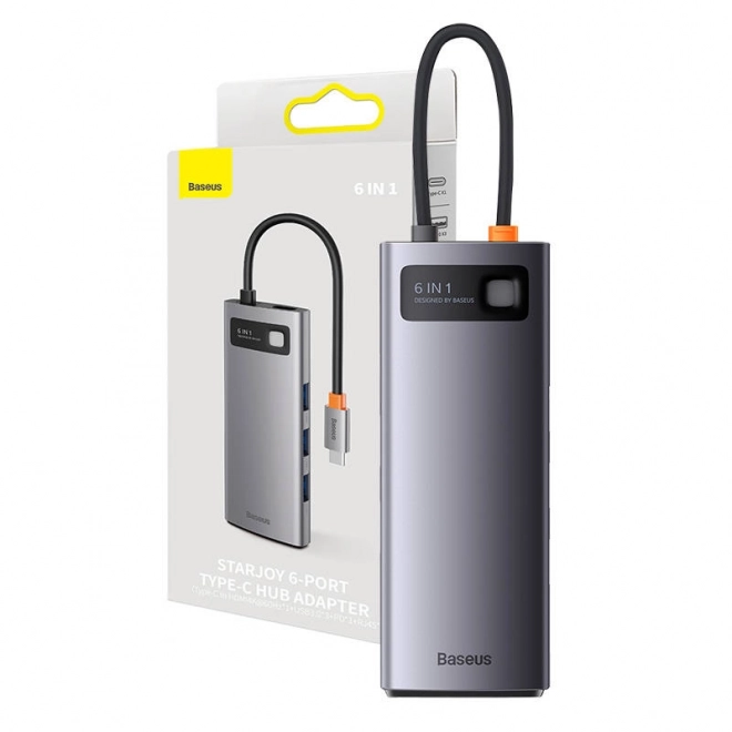 Baseus StarJoy 6v1 USB-C hub z wieloma złączami