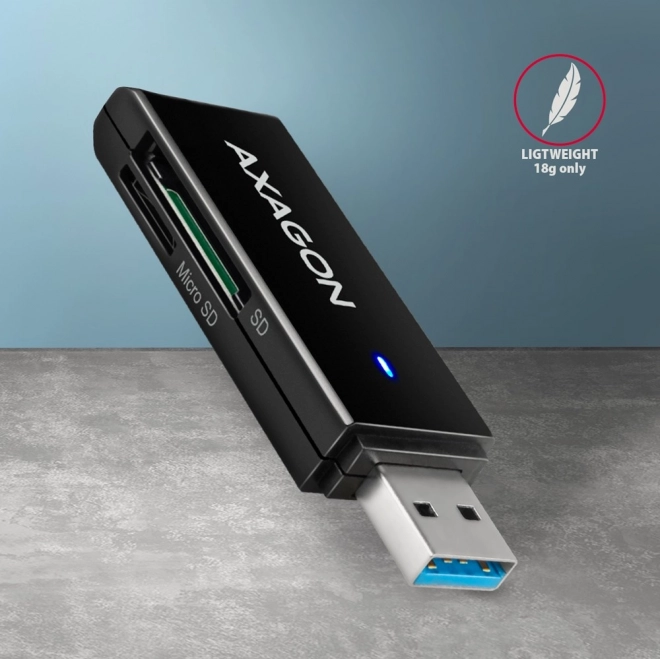 Zewnętrzny czytnik kart USB-A 3.2 Gen 1 AXAGON z obsługą UHS-I