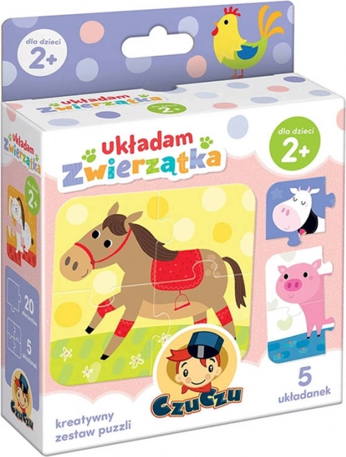 CzuCzu Puzzle Układam Zwierzątka - 5 Zestawów