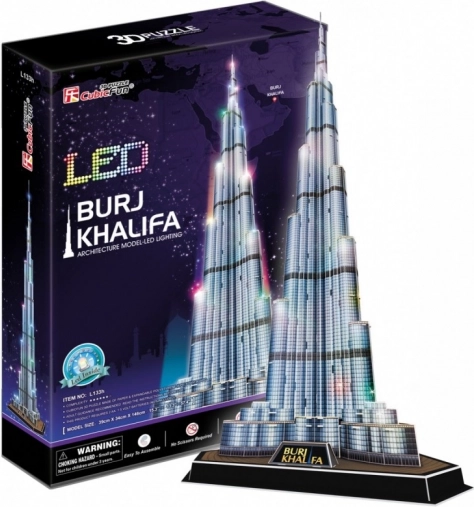 Świecące puzzle 3D Burdż Chalifa 136 elementów