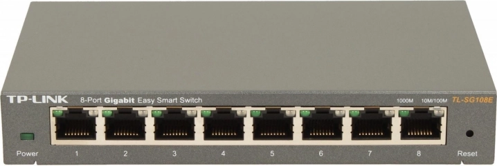 8‑portowy gigabitowy Easy Smart switch TP-Link TL-SG108E