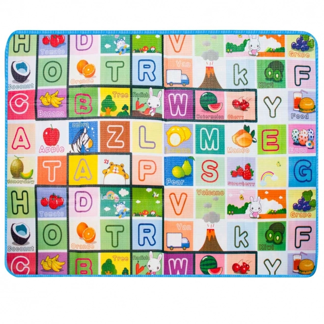 Edukacyjna dwustronna piankowa mata do zabawy 180x120 cm