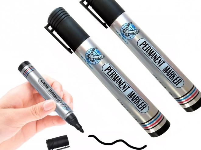 czarny permanentny wodoodporny marker