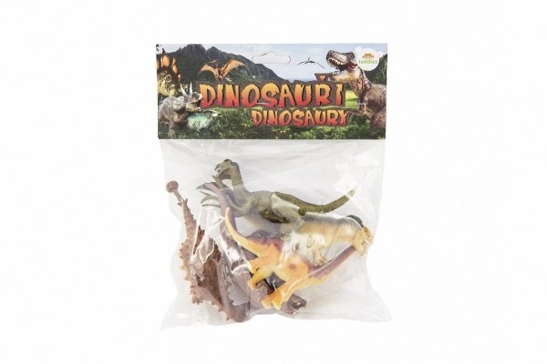 Plastowe dinozaury 16-18 cm, zestaw 5 szt.