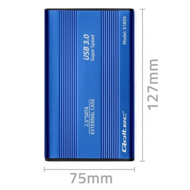Zewnętrzna obudowa na HDD/SSD 2.5" SATA3 USB 3.0 Niebieska