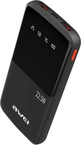 Powerbank 10000mAh z szybkim ładowaniem 22,5W, 2xUSB + USB-C