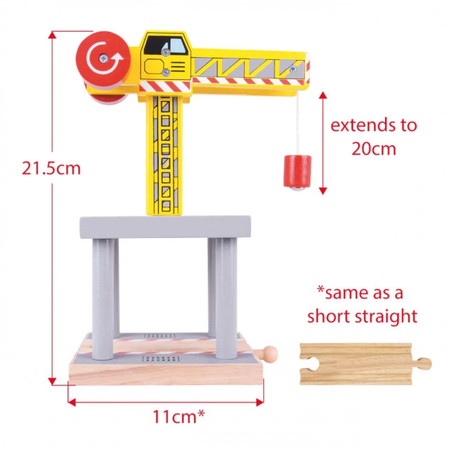 Bigjigs Rail Duży żuraw żółty