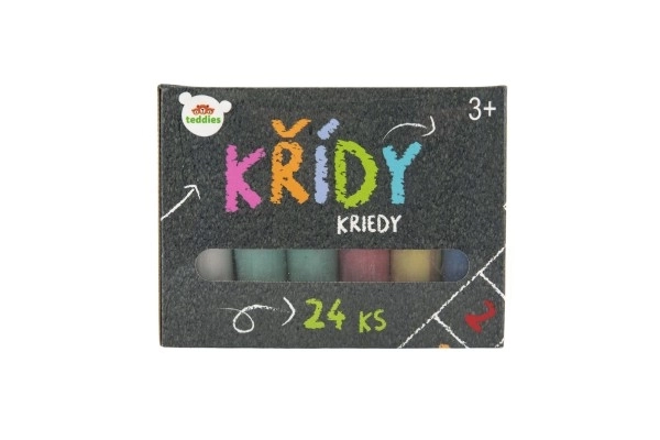 Kreda kolorowa chodnikowa 24 sztuki w pudełku 15x11x10cm