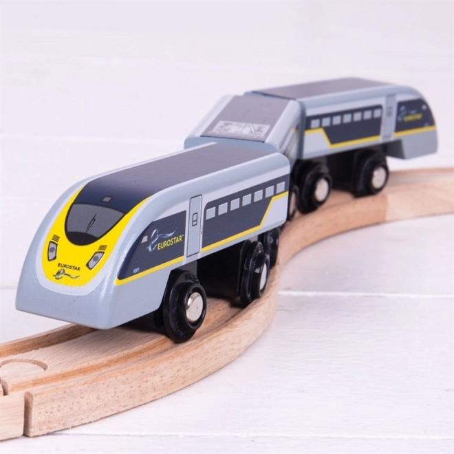 Szybki pociąg Eurostar E320 z torami