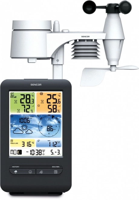 Profesjonalna stacja meteorologiczna z czujnikiem WiFi 5w1