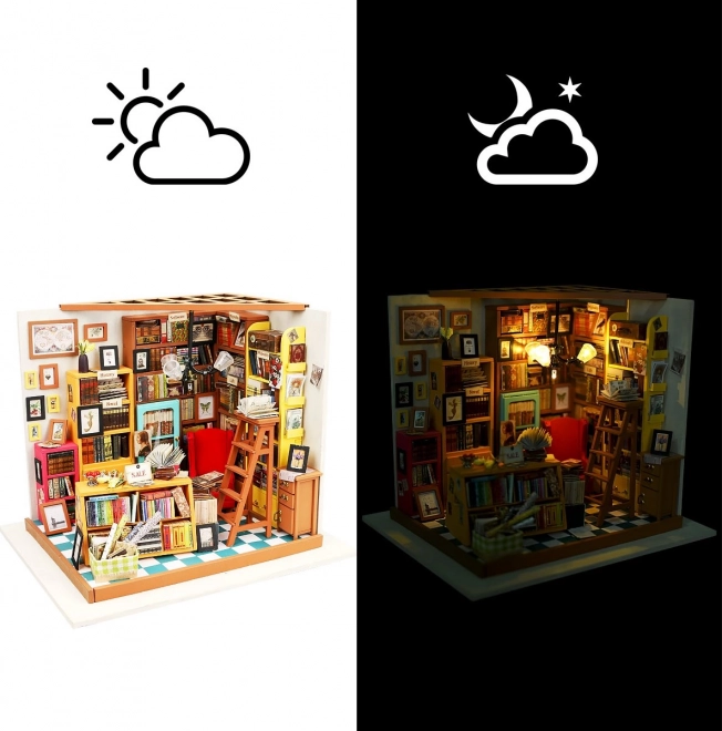 Samova czytelnia - Biblioteczka DIY Miniaturowy domek dla lalek