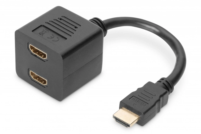 Kabel rozdzielający HDMI HighSpeed 1080p 24Hz FHD Typ HDMI A/2xHDMI A M/– 0,2 m czarny